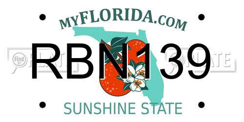 RBN139 Florida License Plate