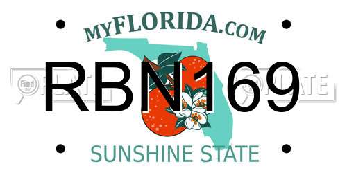 RBN169 Florida License Plate