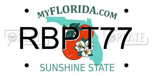 RBPT77 Florida License Plate