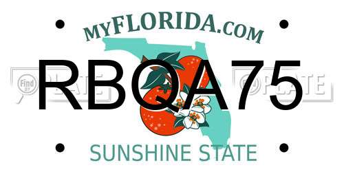 RBQA75 Florida License Plate