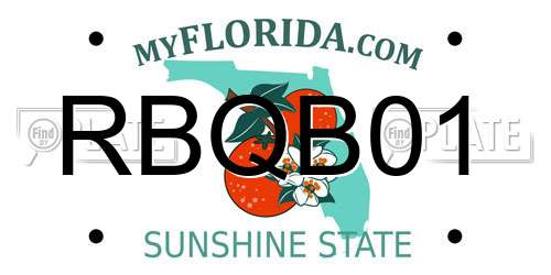 RBQB01 Florida License Plate