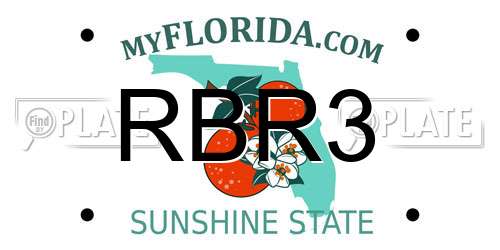 RBR3 Florida License Plate