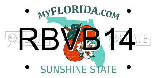 RBVB14 Florida License Plate