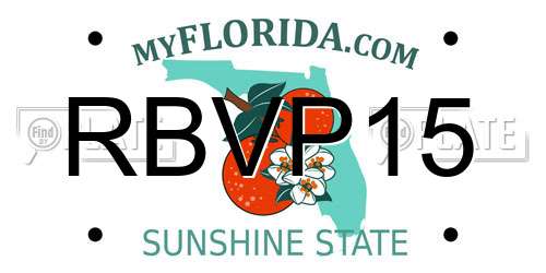 RBVP15 Florida License Plate