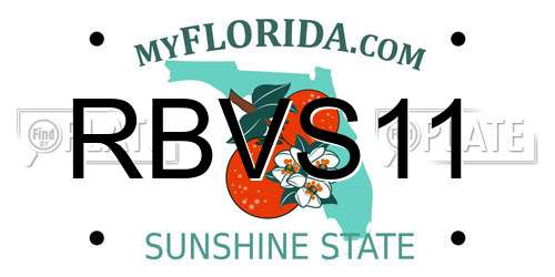 RBVS11 Florida License Plate