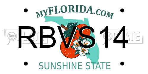 RBVS14 Florida License Plate