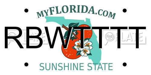 RBWTTTT Florida License Plate