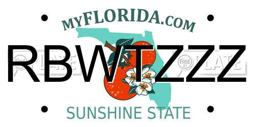 RBWTZZZ Florida License Plate