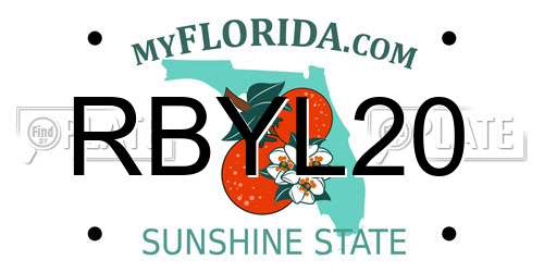 RBYL20 Florida License Plate