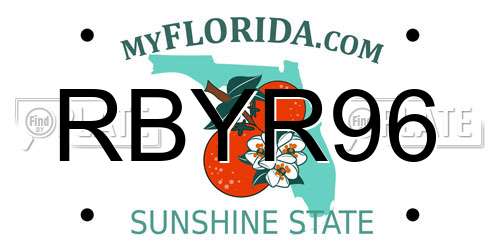 RBYR96 Florida License Plate