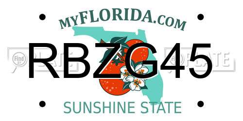 RBZG45 Florida License Plate