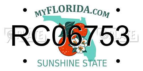 RC06753 Florida License Plate