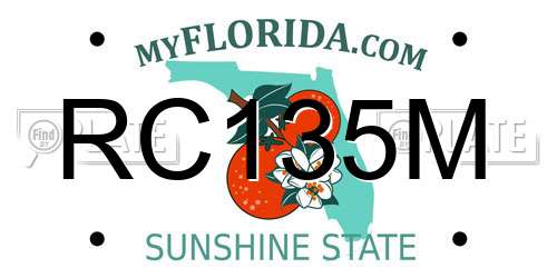 RC135M Florida License Plate