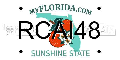 RCAI48 Florida License Plate