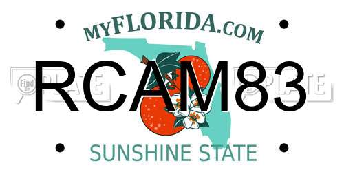RCAM83 Florida License Plate