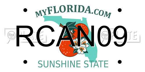RCAN09 Florida License Plate
