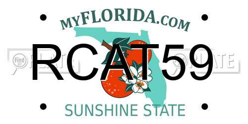 RCAT59 Florida License Plate