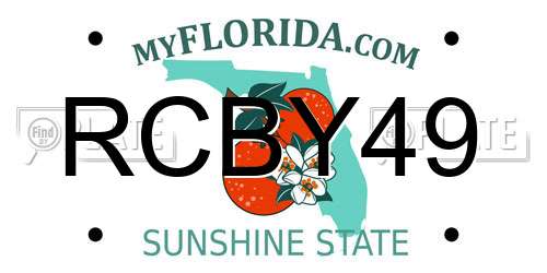 RCBY49 Florida License Plate