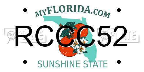 RCCC52 Florida License Plate
