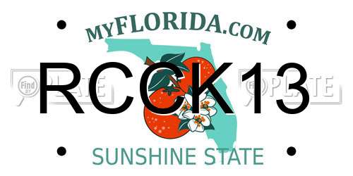 RCCK13 Florida License Plate