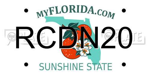 RCDN20 Florida License Plate