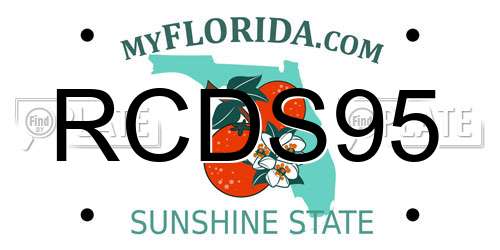 RCDS95 Florida License Plate
