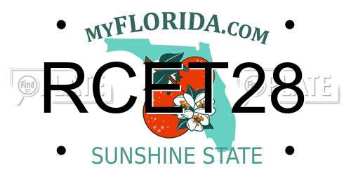 RCET28 Florida License Plate