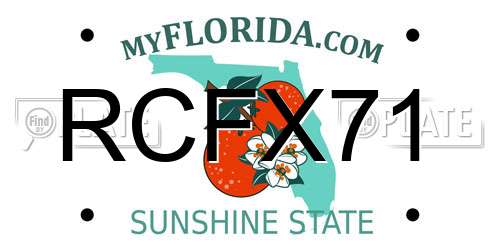 RCFX71 Florida License Plate