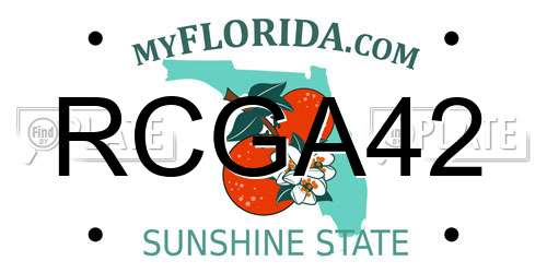 RCGA42 Florida License Plate