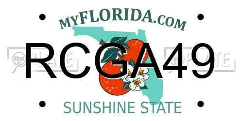 RCGA49 Florida License Plate