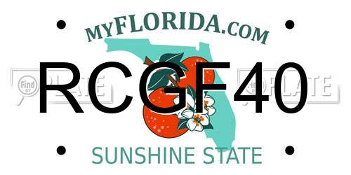 RCGF40 Florida License Plate
