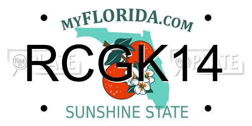 RCGK14 Florida License Plate