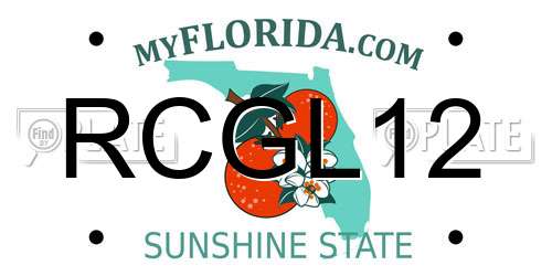 RCGL12 Florida License Plate