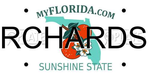 RCHARDS Florida License Plate
