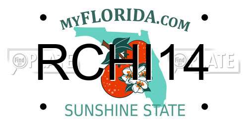 RCHI14 Florida License Plate
