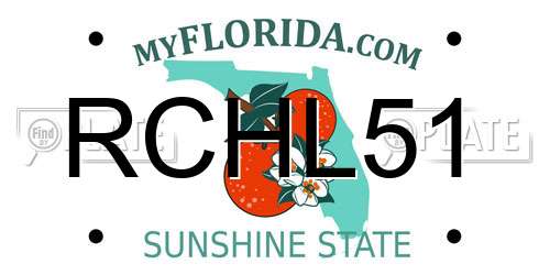 RCHL51 Florida License Plate