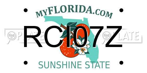 RCI07Z Florida License Plate