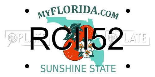 RCII52 Florida License Plate