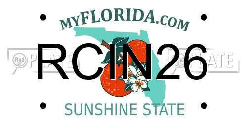 RCIN26 Florida License Plate