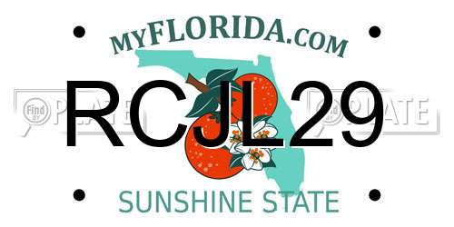 RCJL29 Florida License Plate