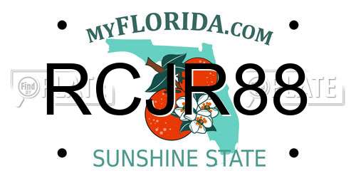 RCJR88 Florida License Plate