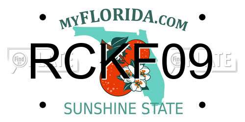 RCKF09 Florida License Plate