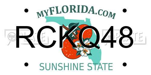 RCKQ48 Florida License Plate