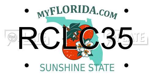 RCLC35 Florida License Plate