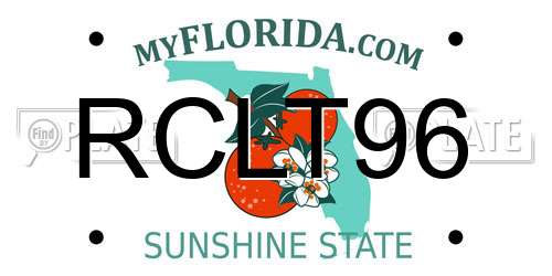 RCLT96 Florida License Plate