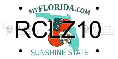 RCLZ10 Florida License Plate