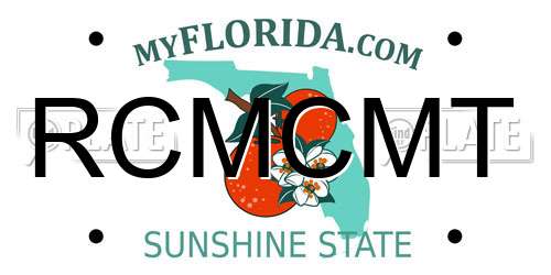 RCMCMT Florida License Plate