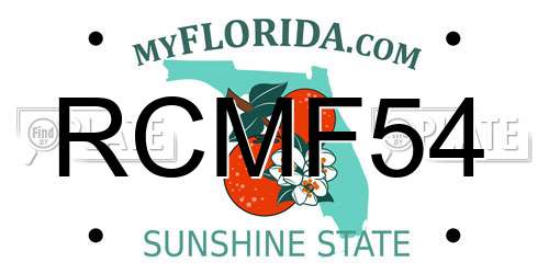 RCMF54 Florida License Plate