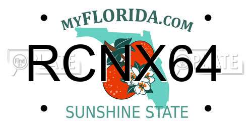 RCNX64 Florida License Plate