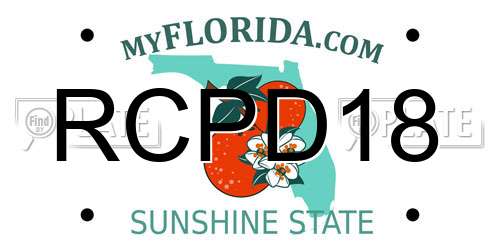 RCPD18 Florida License Plate